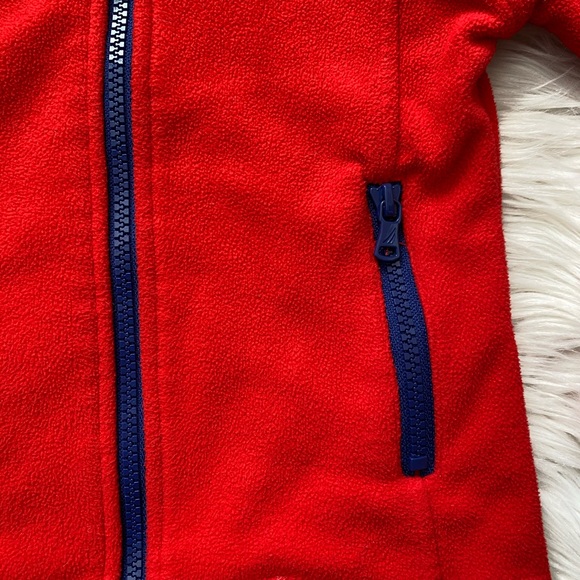 {Nautica} Fleece Zip-Up Jacket in Red & Navy - Girls' 4 - Picture 3 of 5
